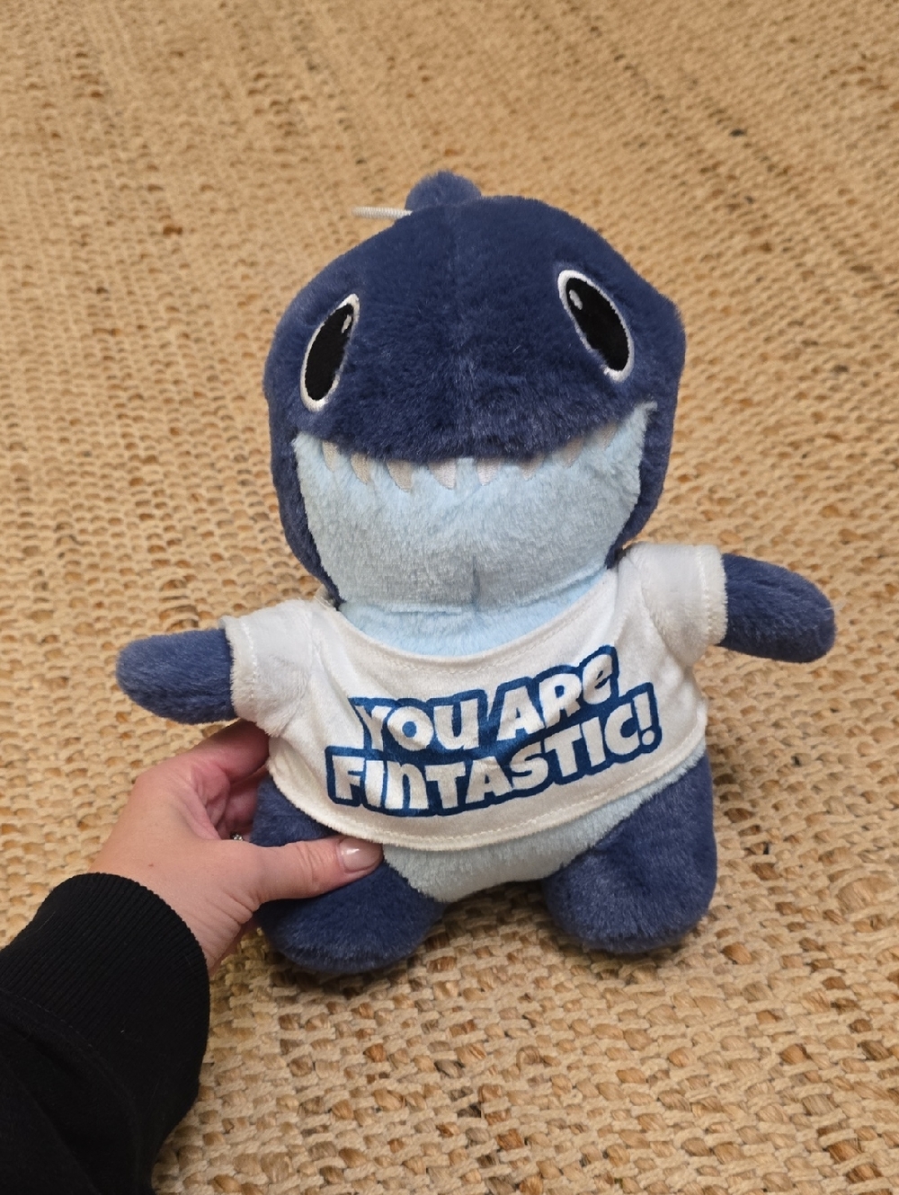 Blue Plush Shark "You Are Fintastic!" Tee